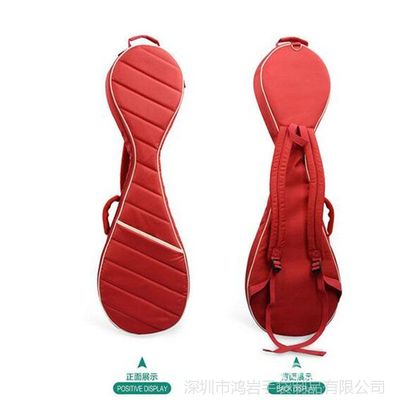 深圳工厂定做高端乐器箱包 高端PU亮面漆皮琵琶包 双肩琵琶乐器包